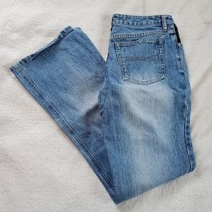 No Boundaries Distressed Boot Cut Jeans, Sz 7